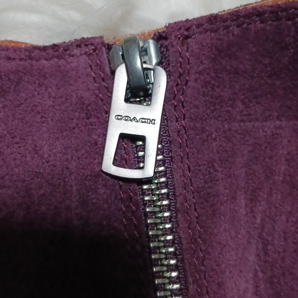 NWT Elegant Coach Purple Suede Women's Boots,size 5 - Picture 4 of 6